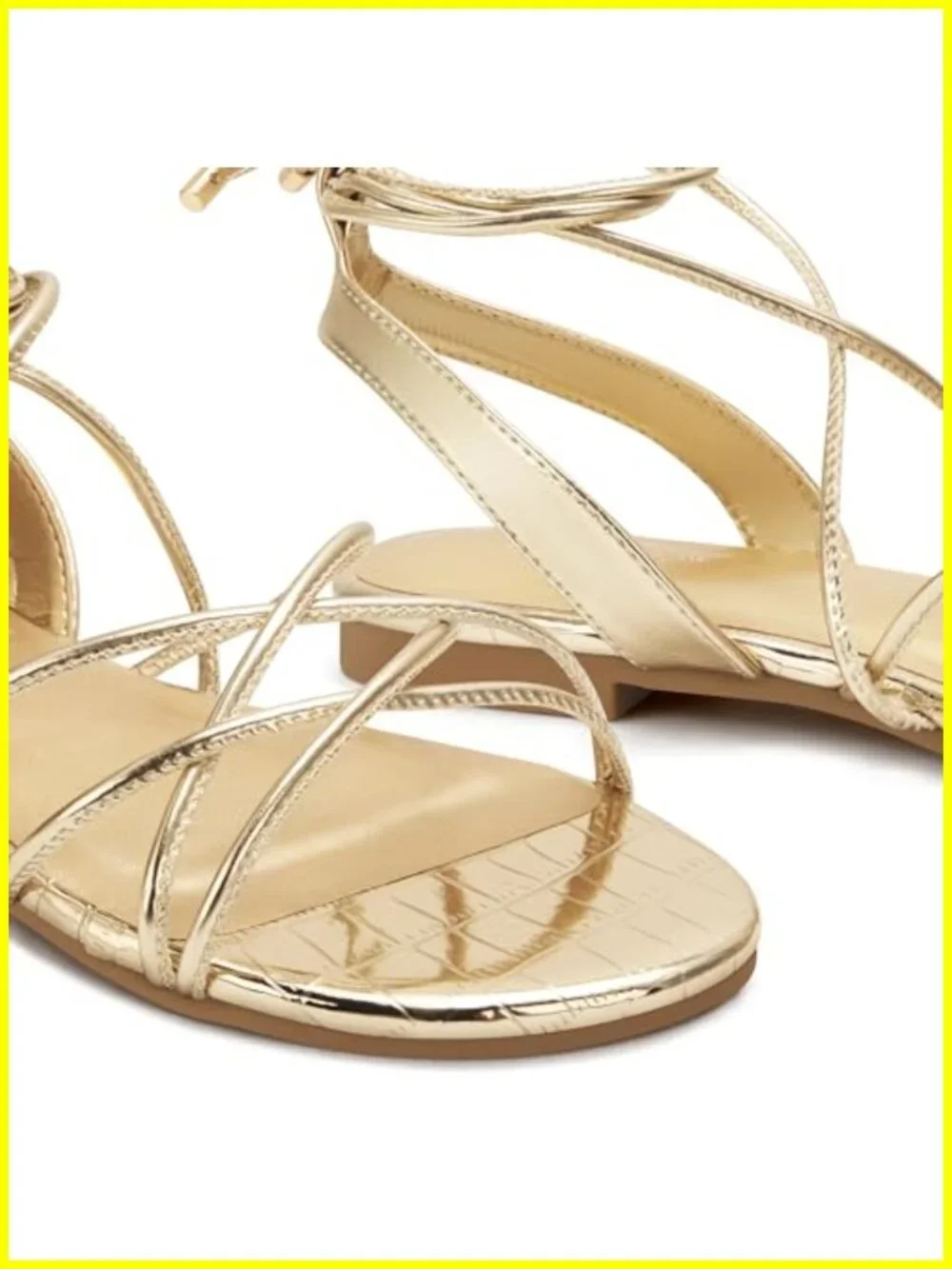 Gladiator Lace Up Flat Sandals, Adjustable Straps, Slip Resistant, Arch Support